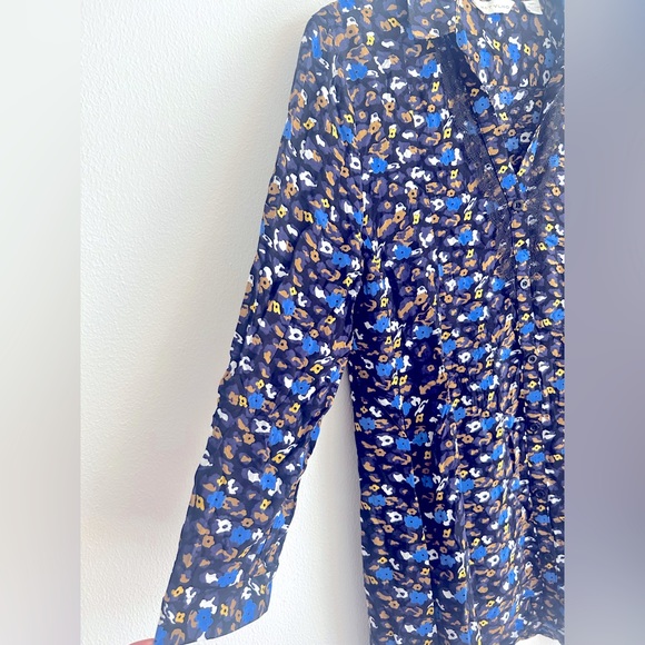 11.1 TYLHO by Anthropologie Namura Tunic Top Button Up Floral Size Small - Picture 5 of 5